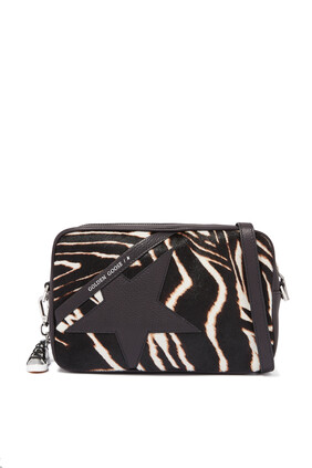 Zebra Print Star Shoulder Bag